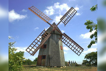 Windmill with Visitors